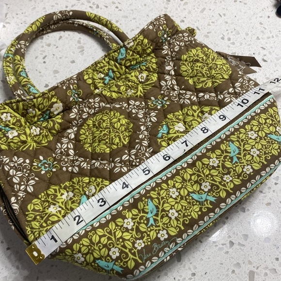 Vera Bradley Bluebird Sitting in a Tree top handle Purse drawstring closure EUC - Picture 8 of 9